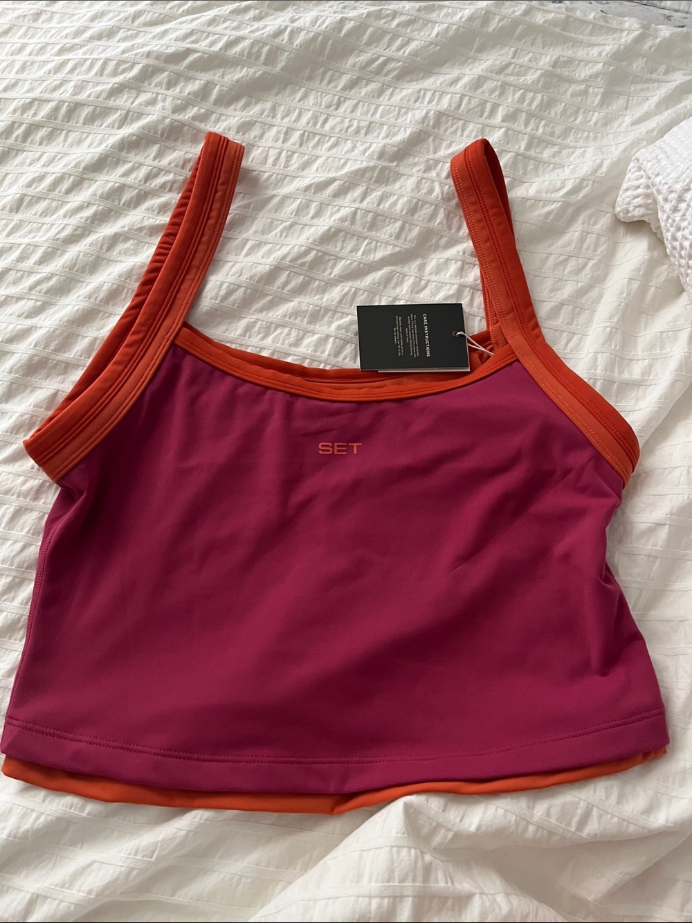 Set Active AERALINE™ BREATHE CONTRAST DOUBLE STRAP TANK HEATWAVE